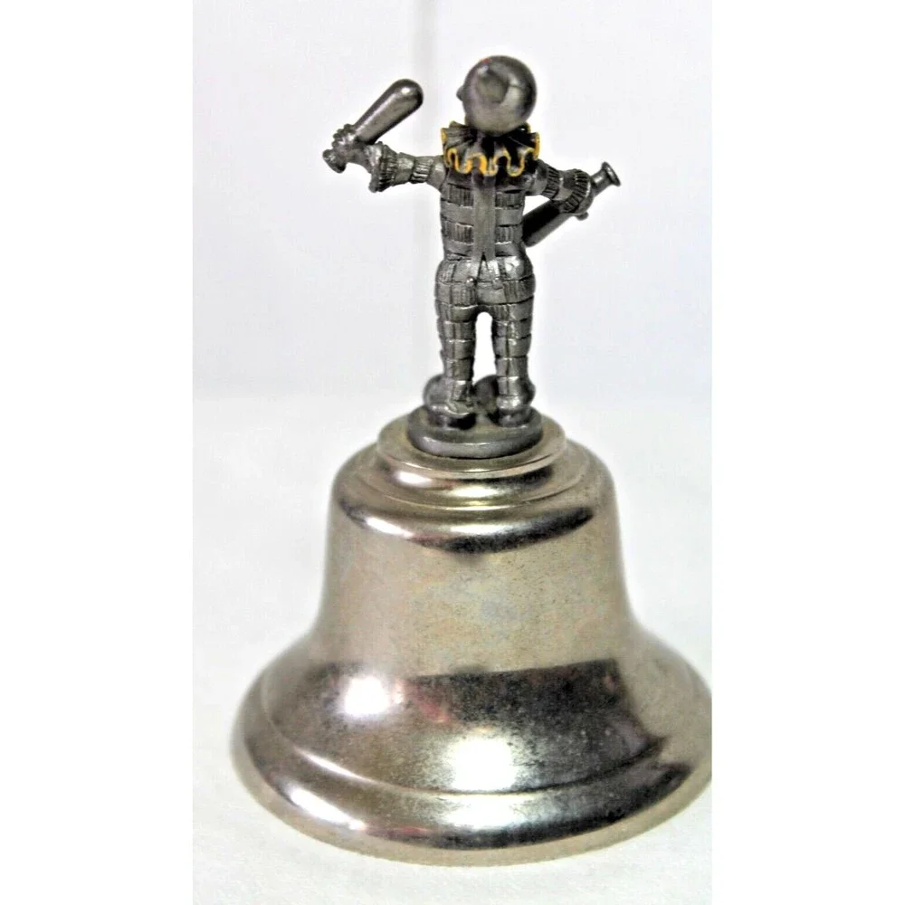 VTG Pewter  Juggling Clown Metal Standing 4